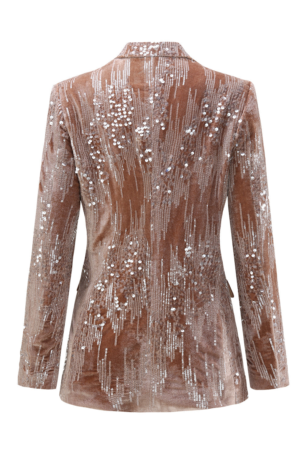 Sparkly Dusty Rose 2 Pieces Notched Lapel Women's Suits with Feather