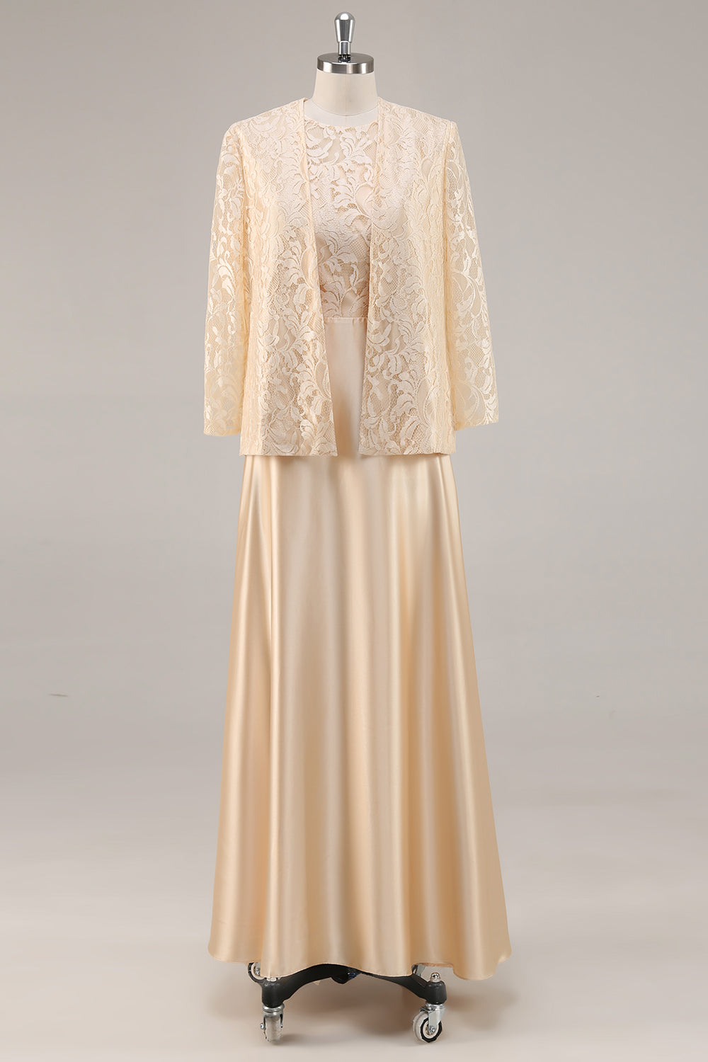 Champagne A-Line 2-Piece Mother of the Bride Dress