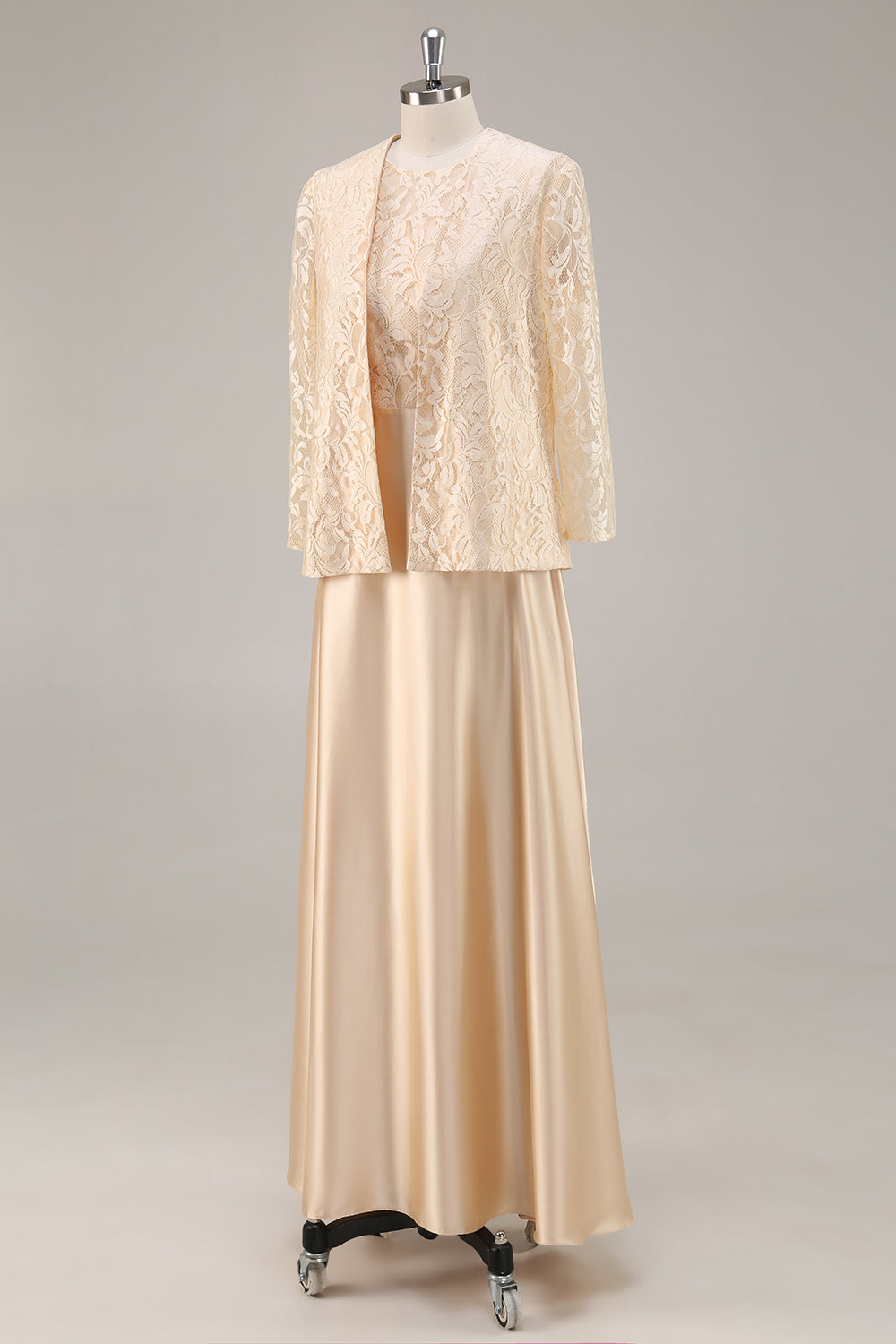 Champagne A-Line 2-Piece Mother of the Bride Dress
