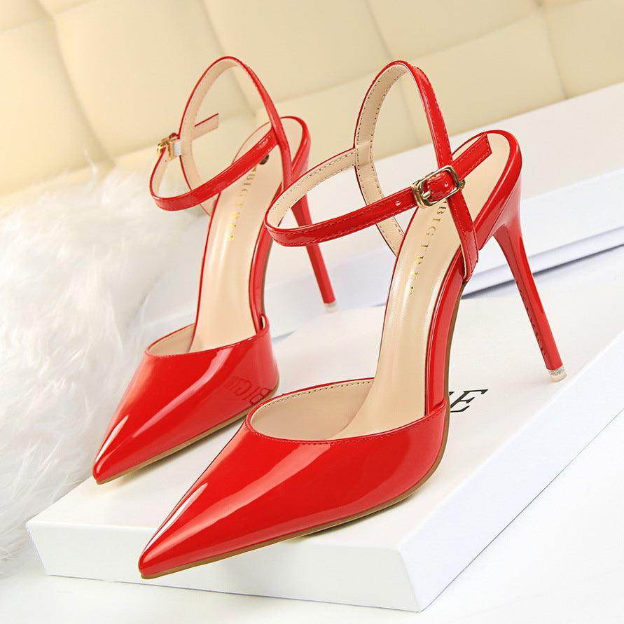Silver Metallic Slingback Heel Sandals 552220831213