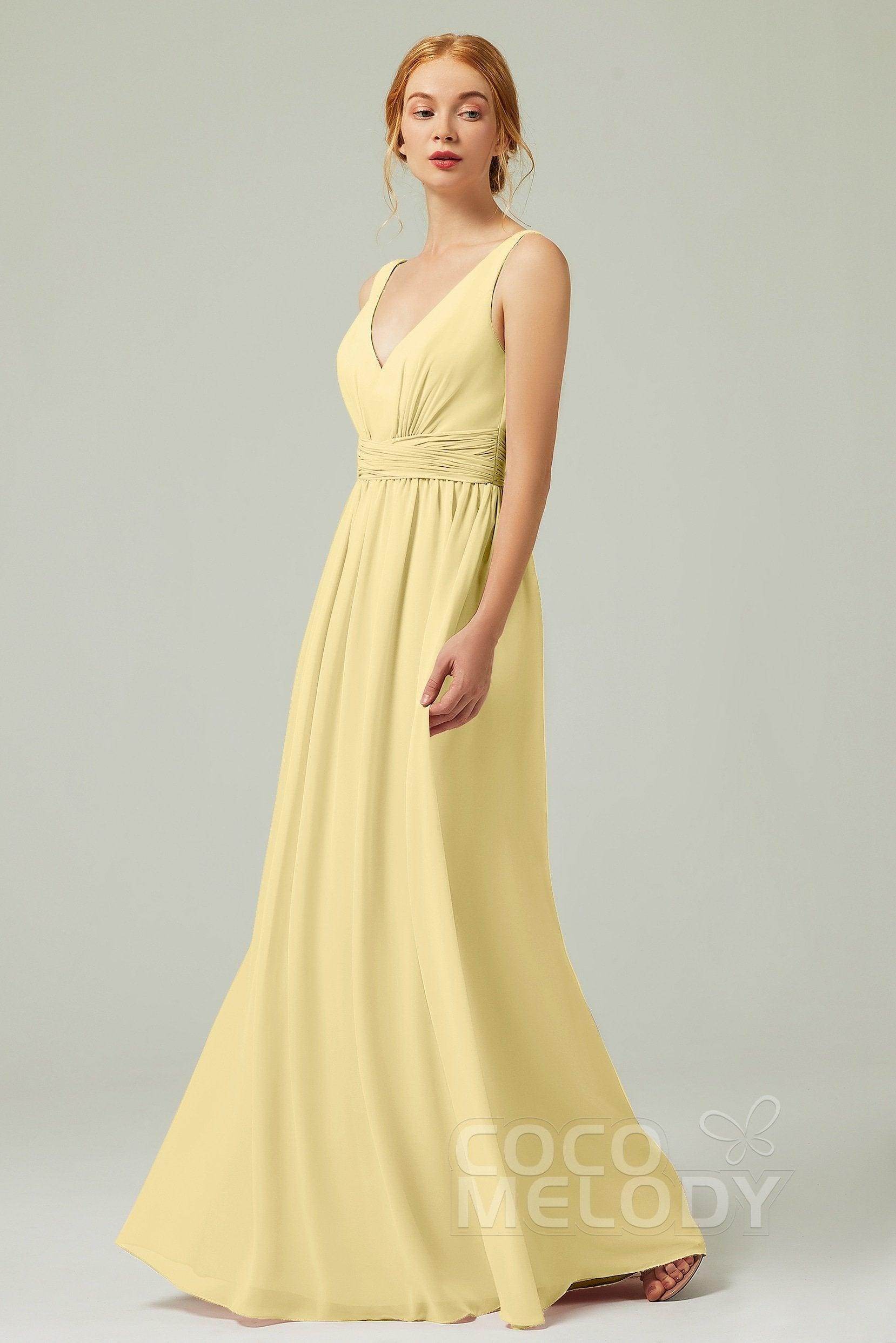A-Line Floor Length Chiffon Bridesmaid Dress CB0318