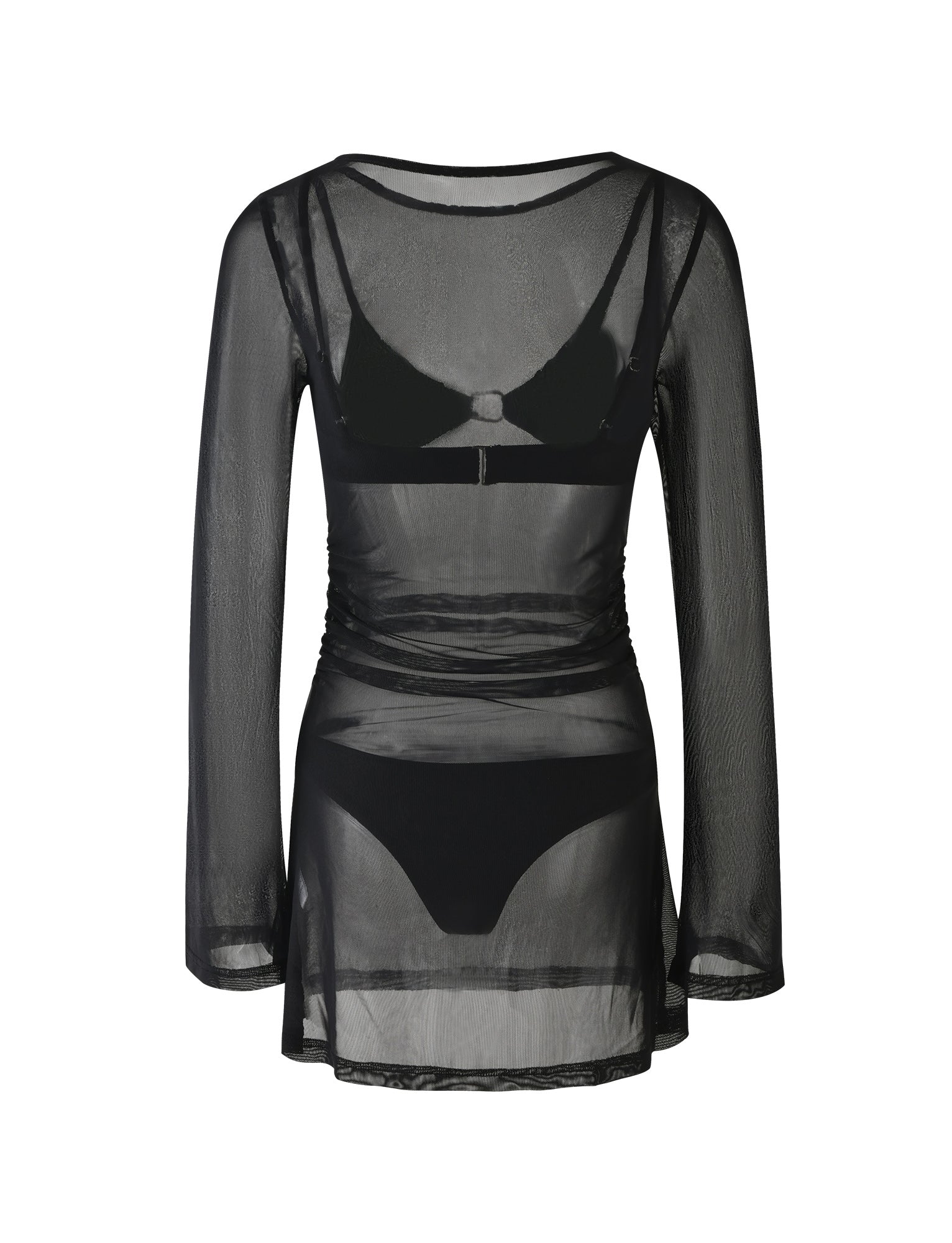 ALAYNA THREE PIECE MINI DRESS - BLACK