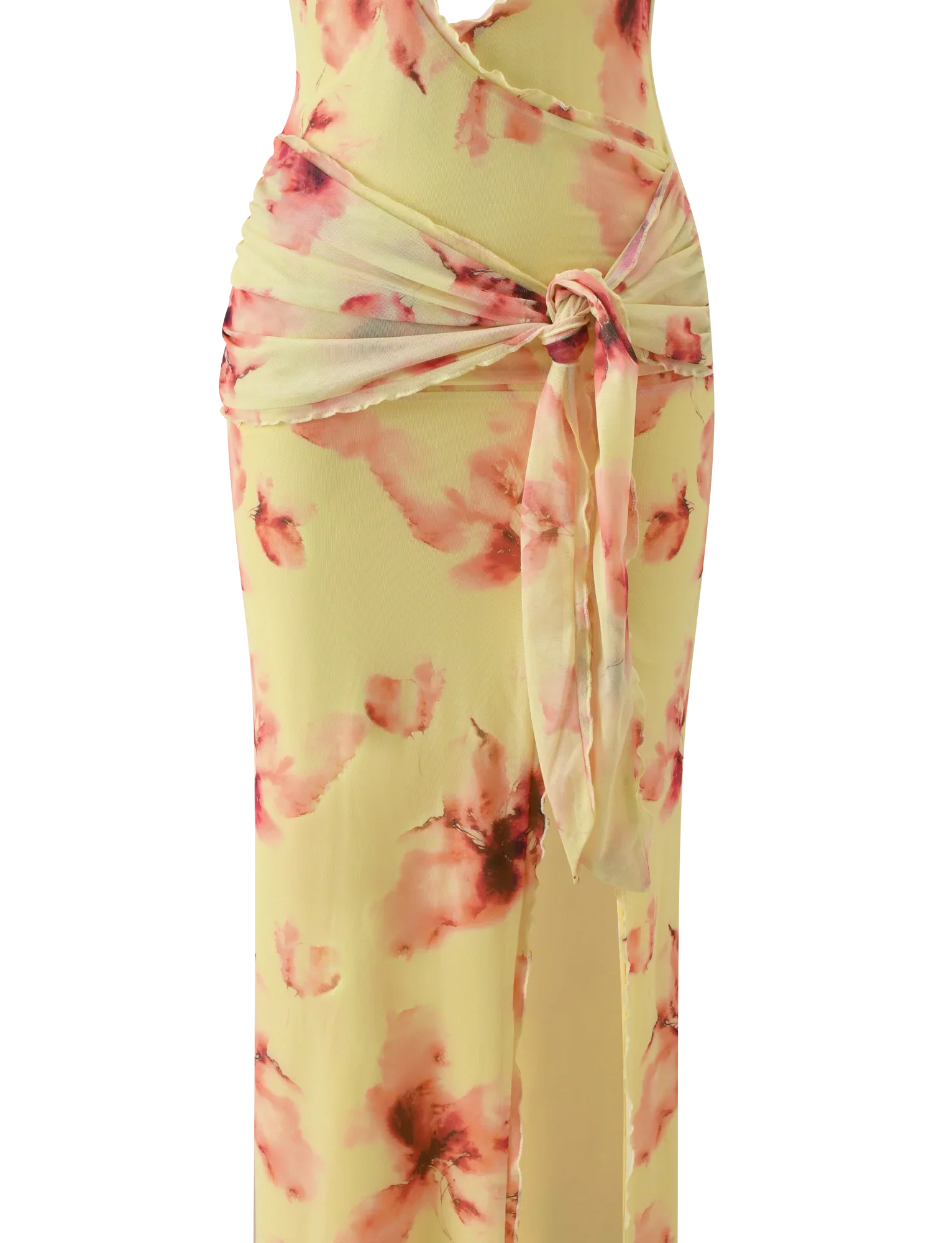 ALLEGRA MAXI DRESS - YELLOW WATERCOLOUR FLORAL