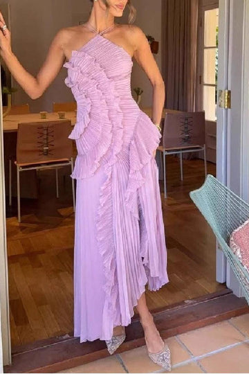 Sheath-Column Ankle Length Chiffon Wedding Guest Dress 921890517593