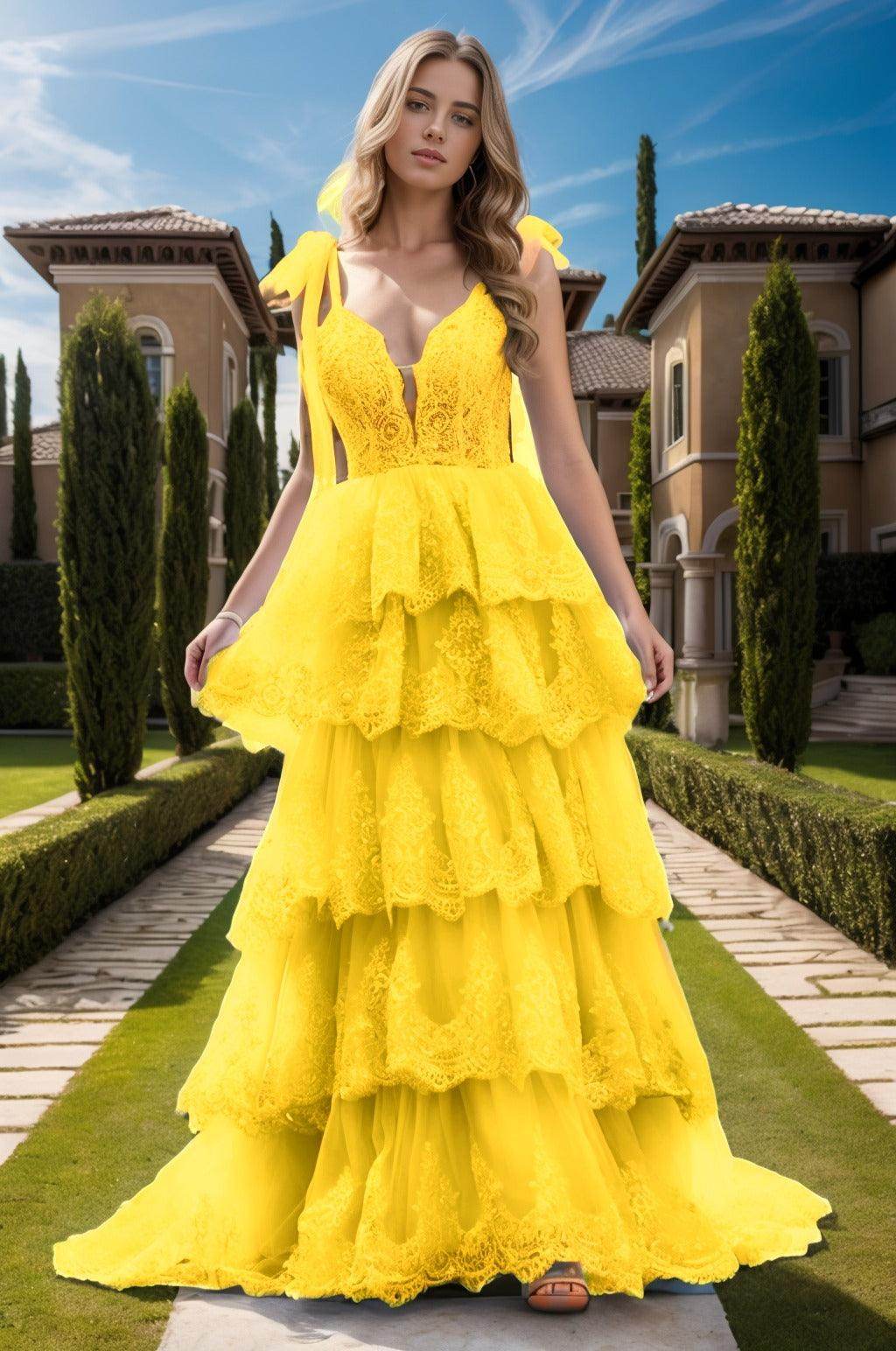 Ball Gown Sweep-Brush Train Tulle Prom Dress CS0461