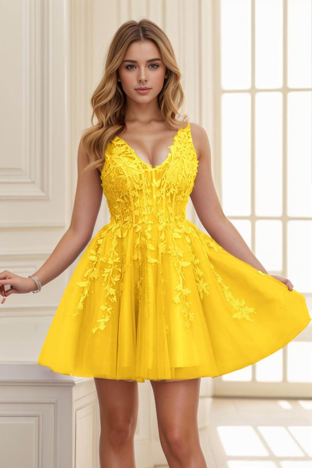A-line Short-Mini Tulle Prom Dress CS0410