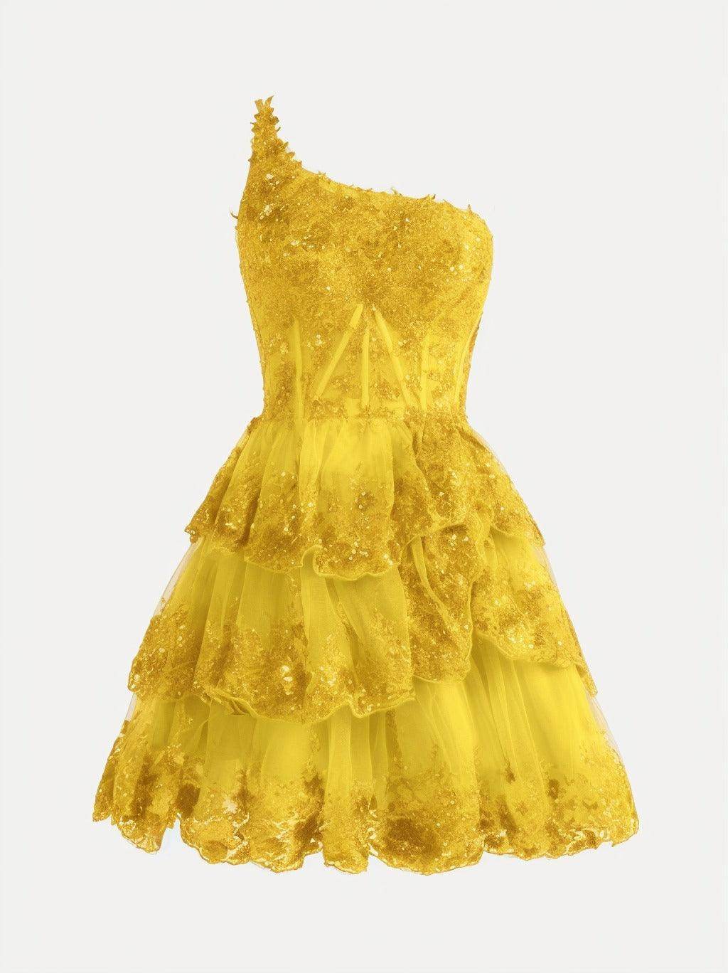 A-line Short Mini Tulle Prom Dress CS0420