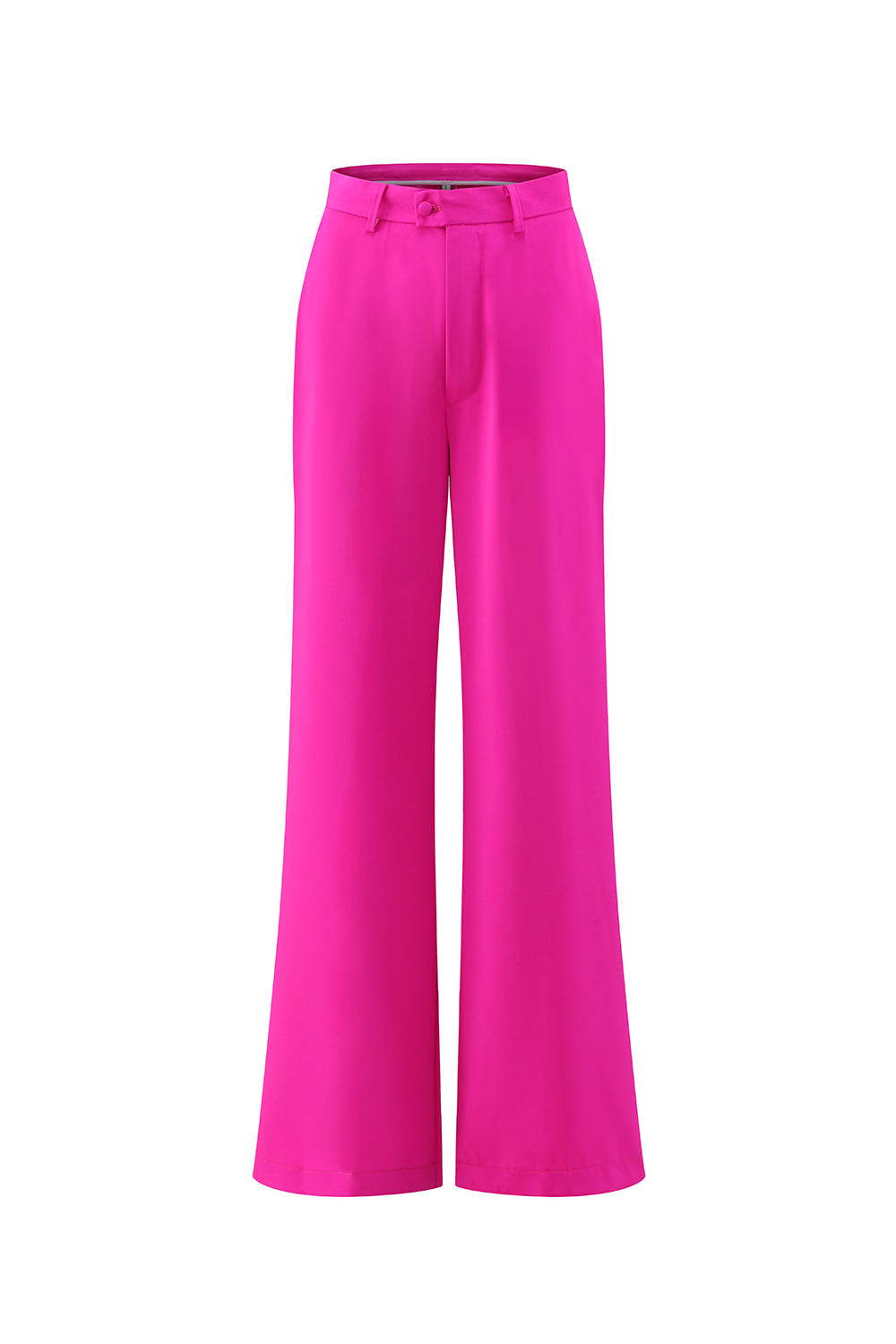 Fuchsia Long Sleeves 2 Piece Business Suits with Pockets