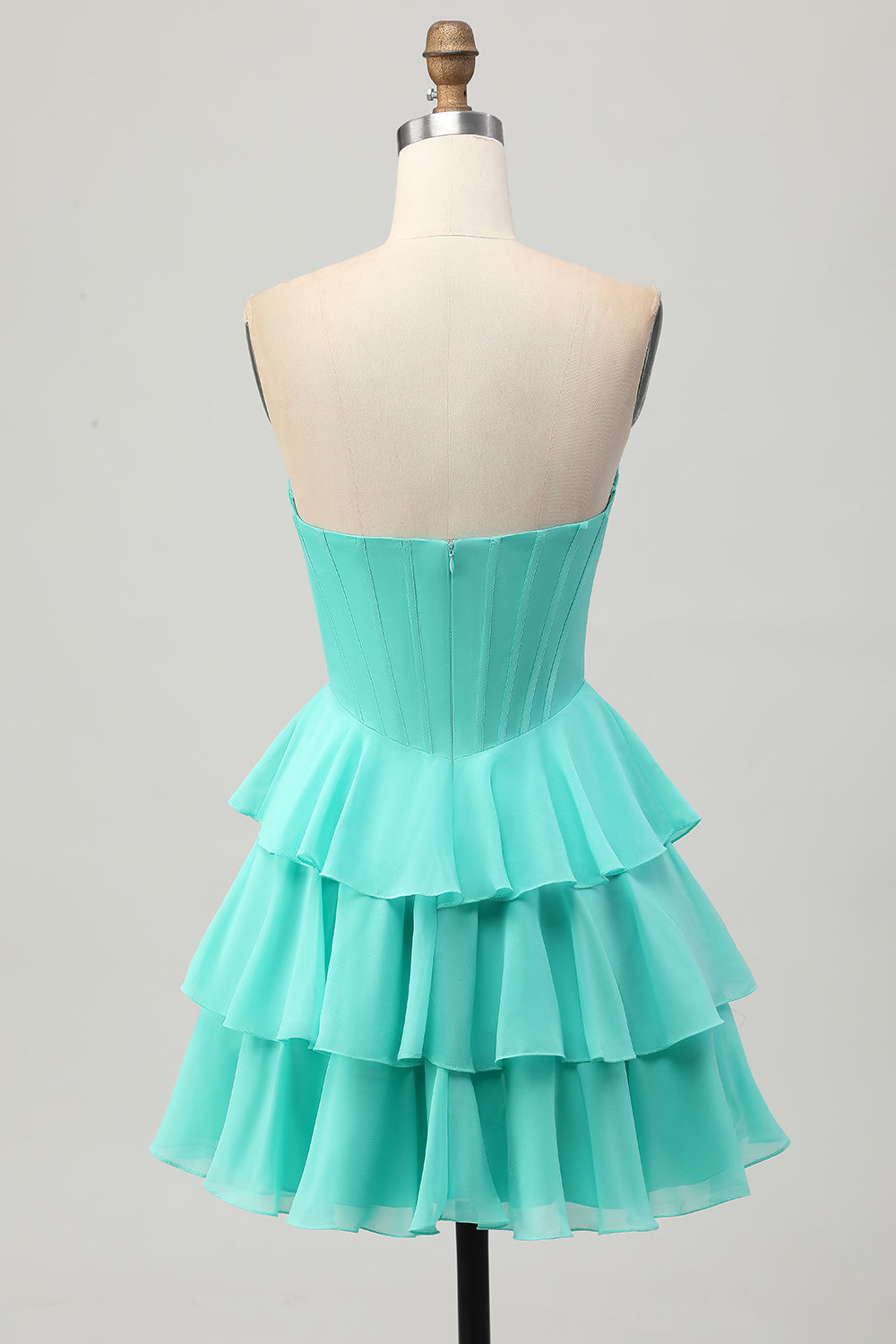 Sparkly Yellow Ruffled Corset Sweetheart Short Homecoming Dress with Beading