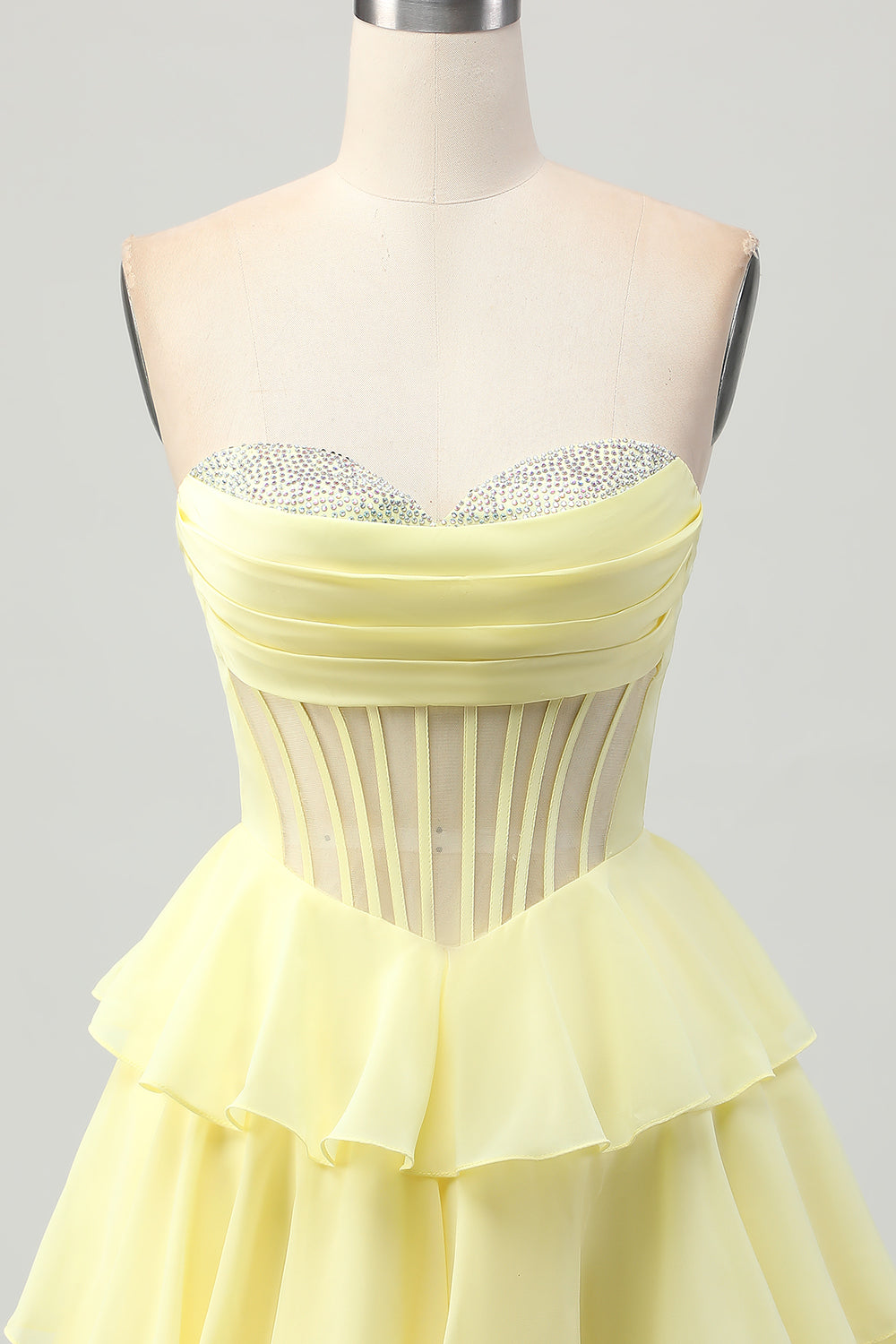 Sparkly Green Corset Ruffled Sweetheart Short Homecoming Dress with Beading