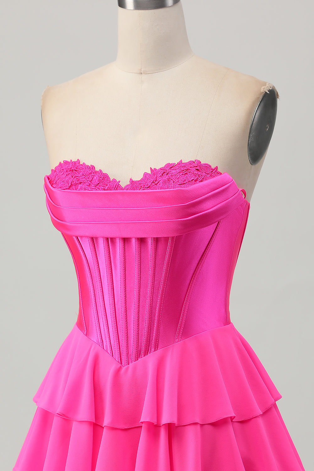 Yellow Ruched Sweetheart Corset Short Homecoming Dress with Appliques