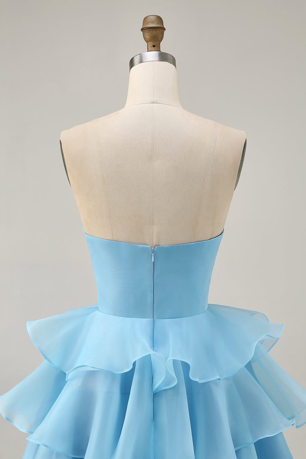 Green Floral Strapless Ruched Short Homecoming Dress with Ruffles