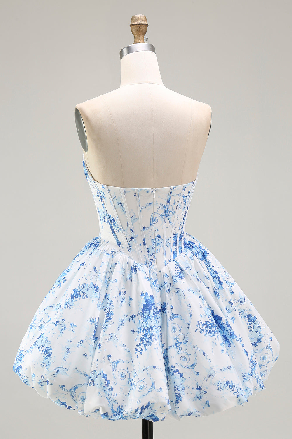 Pink Sweetheart Floral Corset Short Homecoming Dress