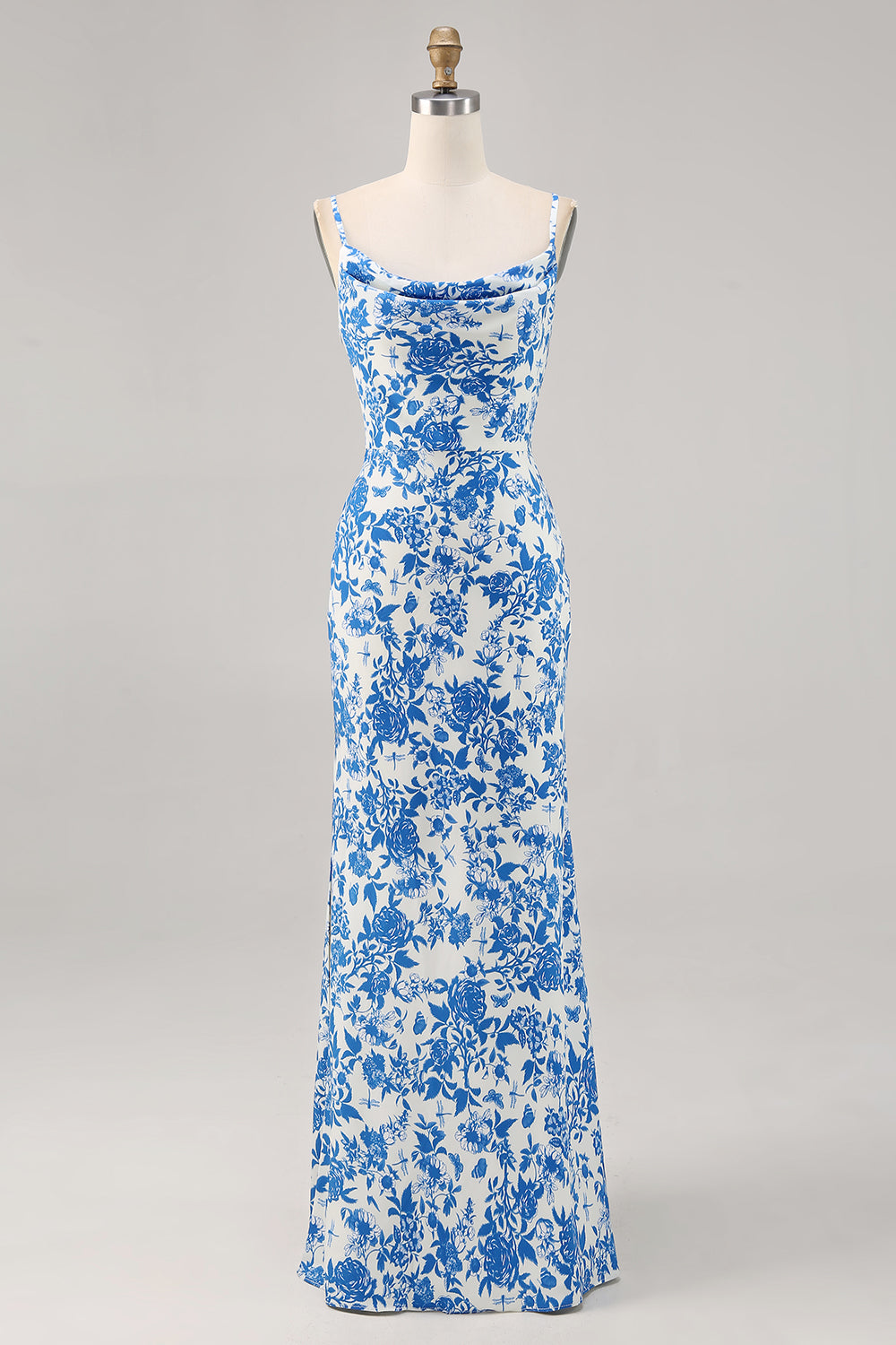 Red Mermaid Floral Long Wedding Guest Dress