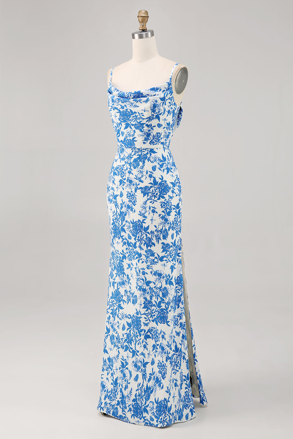 Red Mermaid Floral Long Wedding Guest Dress