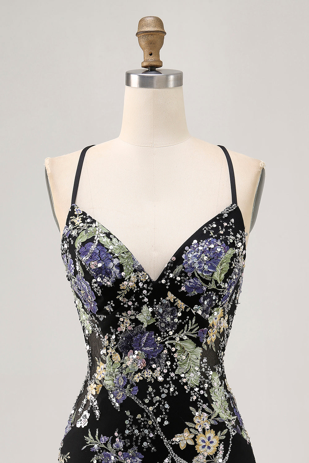 Sparkly Peacock Floral Tight Beaded Short Homecoming Dress with Sequin