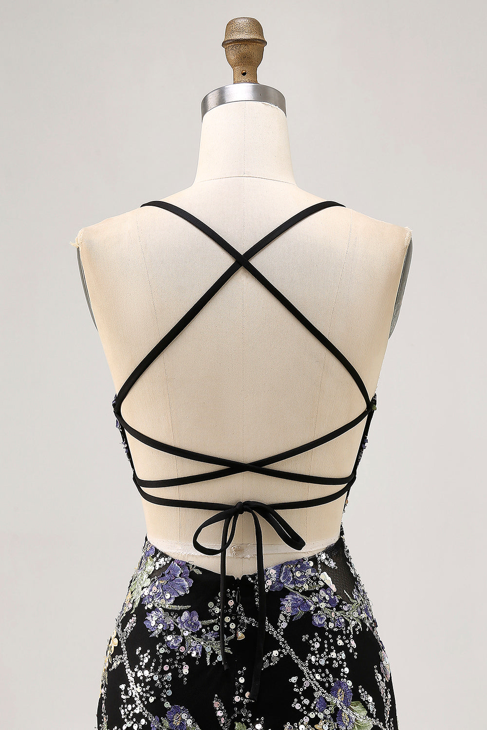 Sparkly Blue Floral Tight Beaded Short Homecoming Dress with Sequins