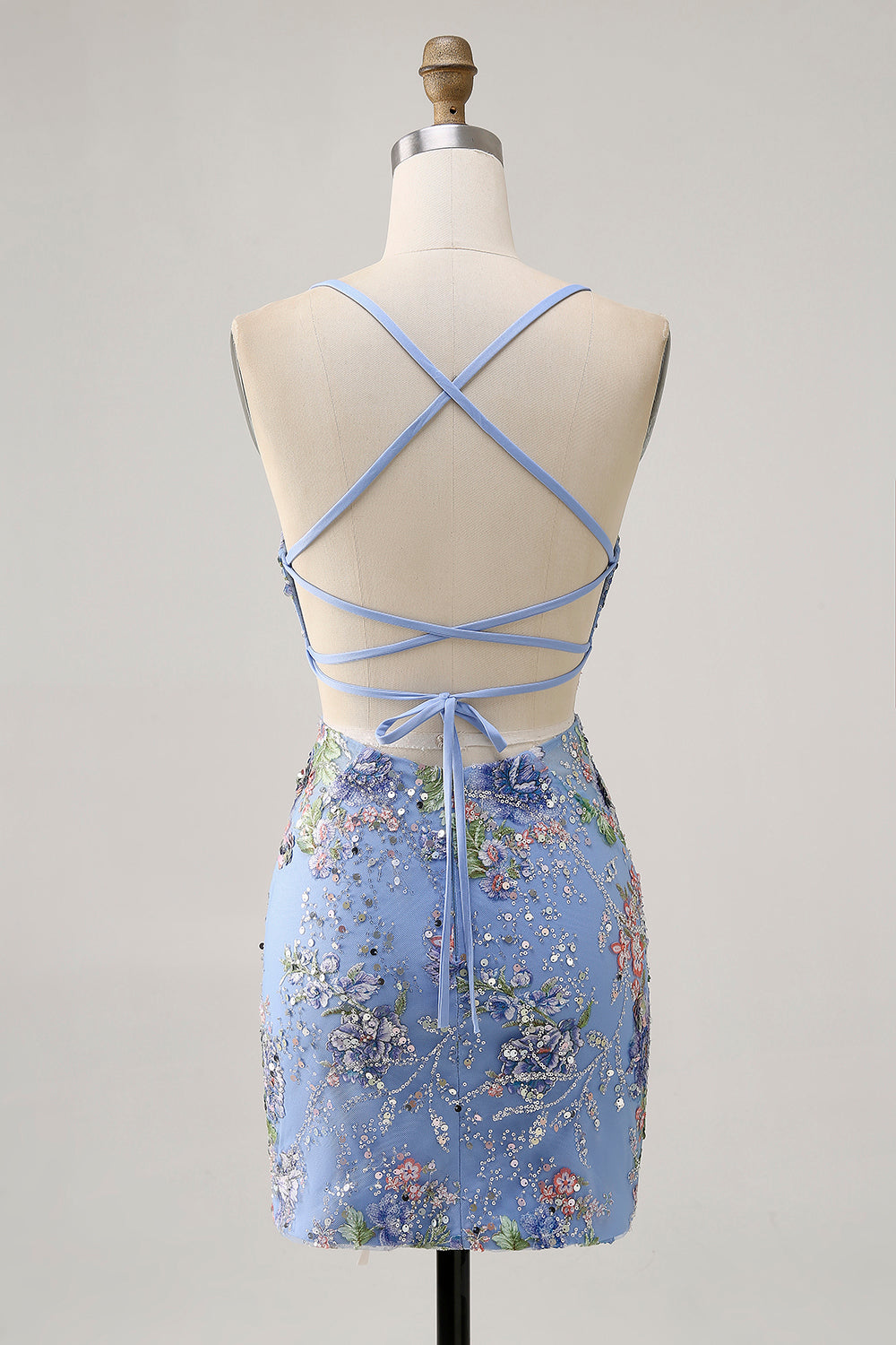 Sparkly Peacock Floral Tight Beaded Short Homecoming Dress with Sequin