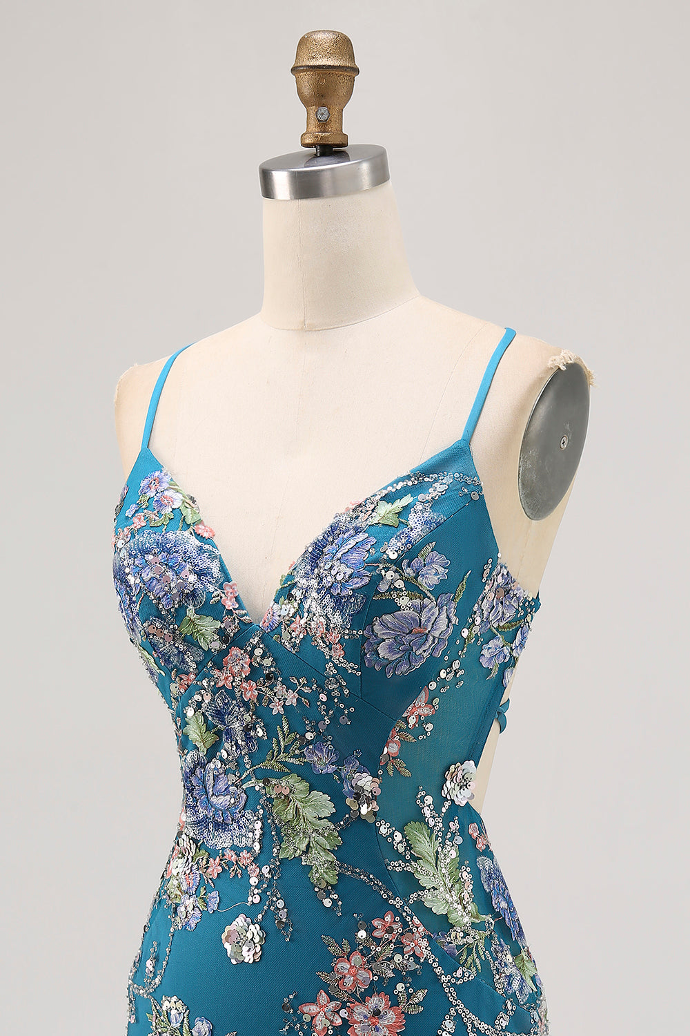Sparkly Peacock Floral Tight Beaded Short Homecoming Dress with Sequin