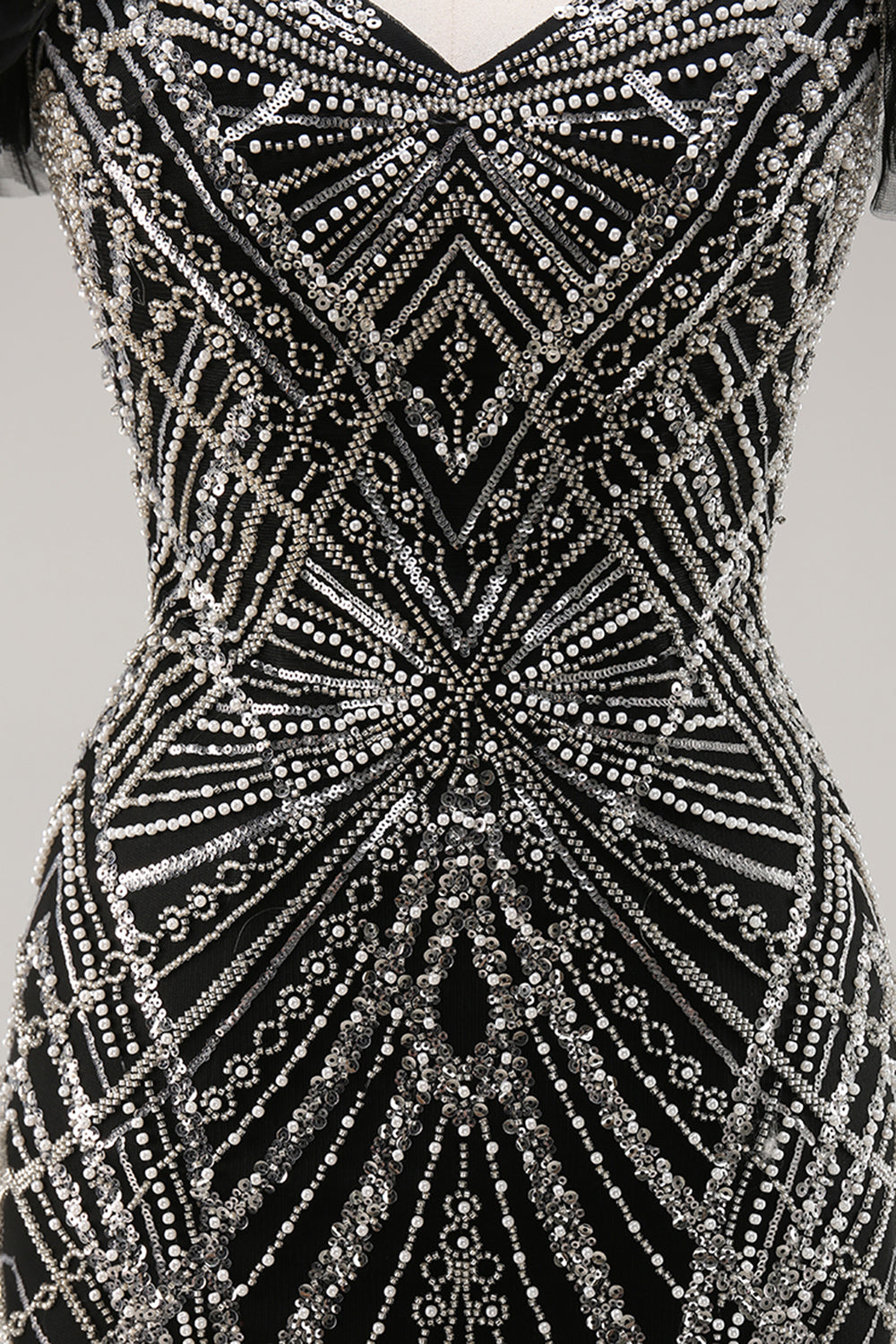 Sparkly Black Beaded Off the Shoulder Mermaid Long Prom Dress