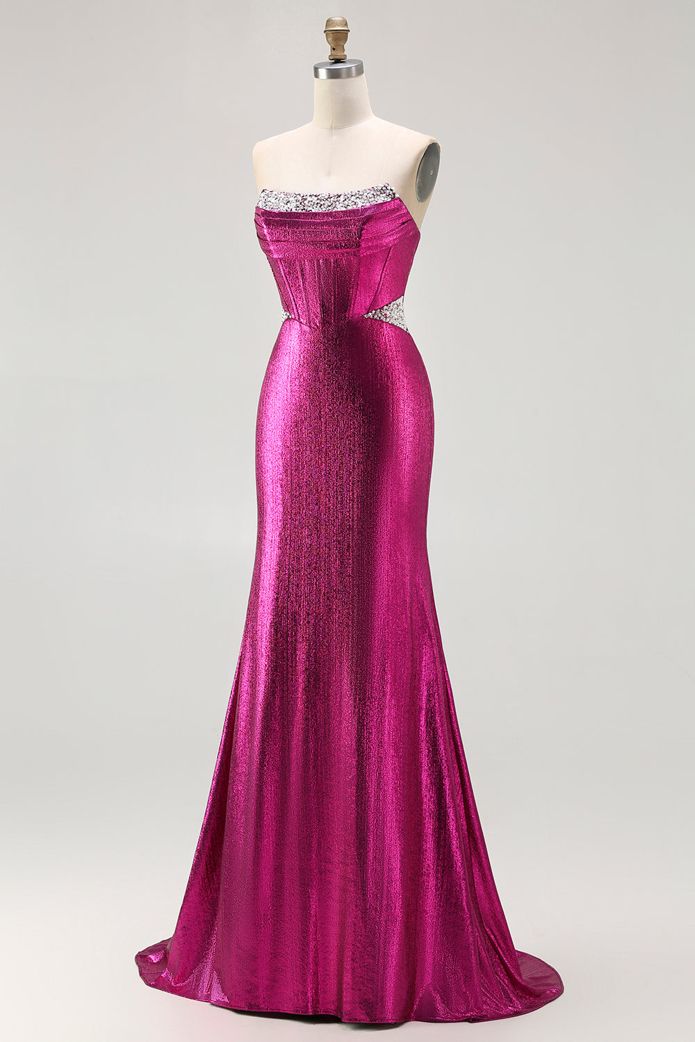 Sparkly Dark Golden Beaded Mermaid Corset Long Prom Dress