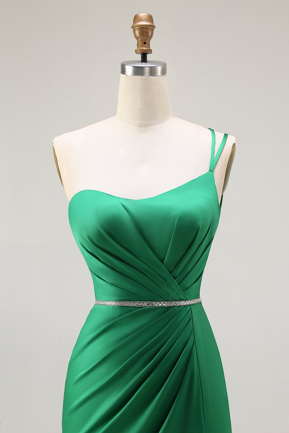 Sparkly Dark Green Mermaid Long Prom Dress with Slit