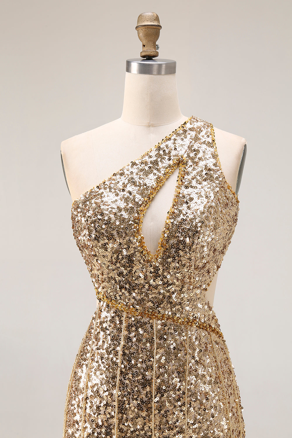 Sparkly Silver Sequins Mermaid Long Prom Dress with Slit