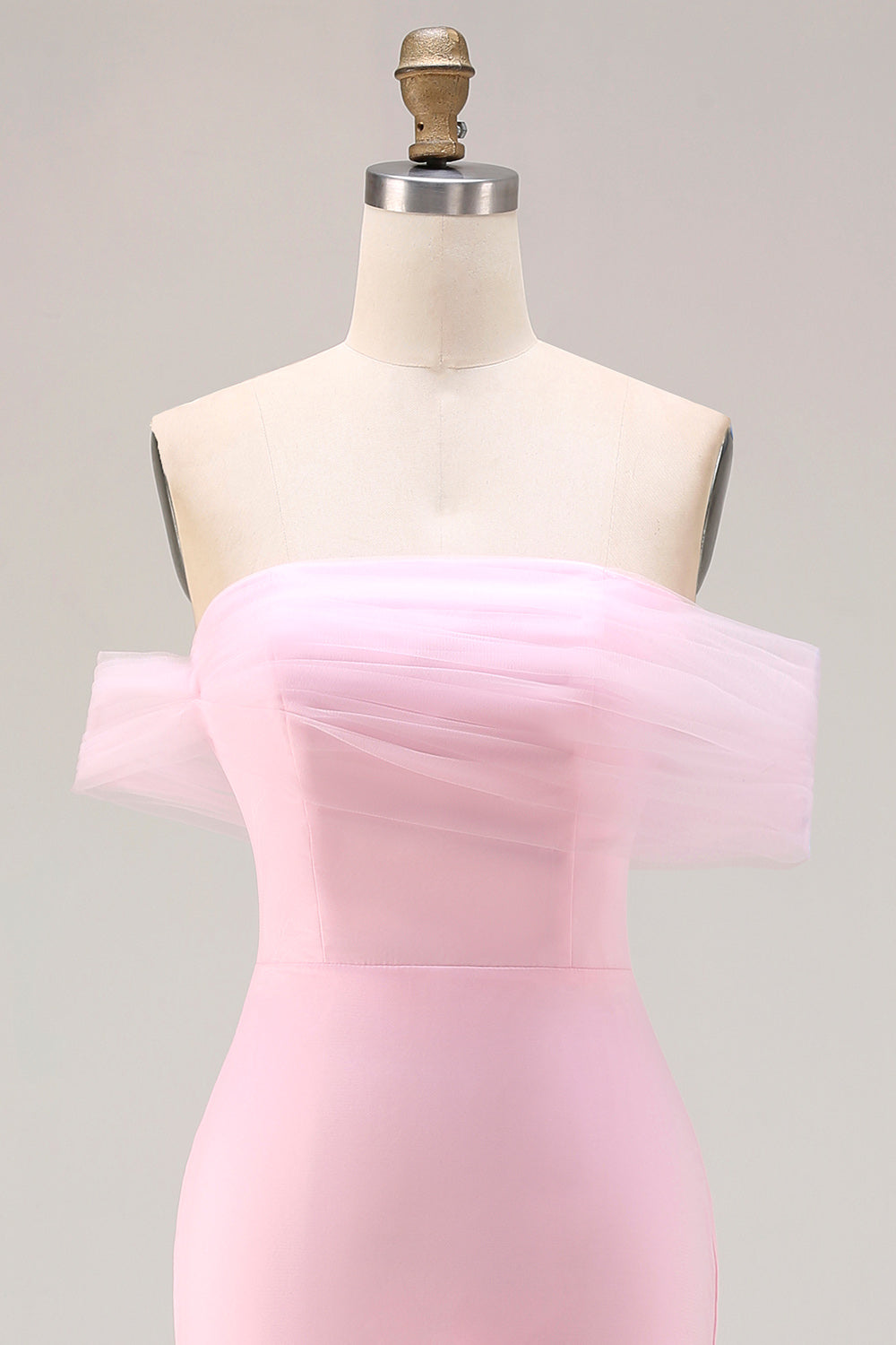 Sparkly Pink Floral Mermaid Off the Shoulder Long Prom Dress with 3D Flowers