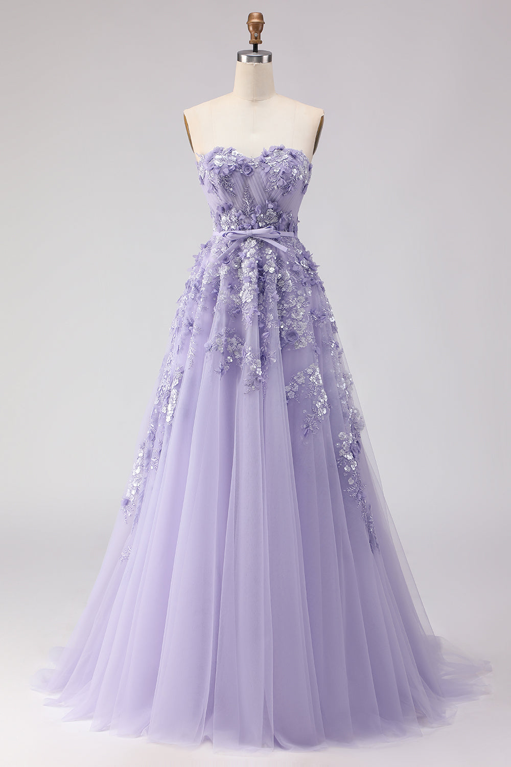 Floral Blush Off the Shoulder A Line Long Prom Dress with Bow