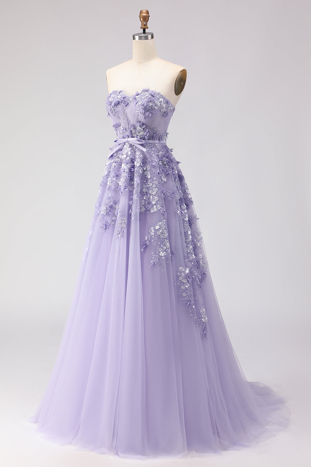Floral Blush Off the Shoulder A Line Long Prom Dress with Bow