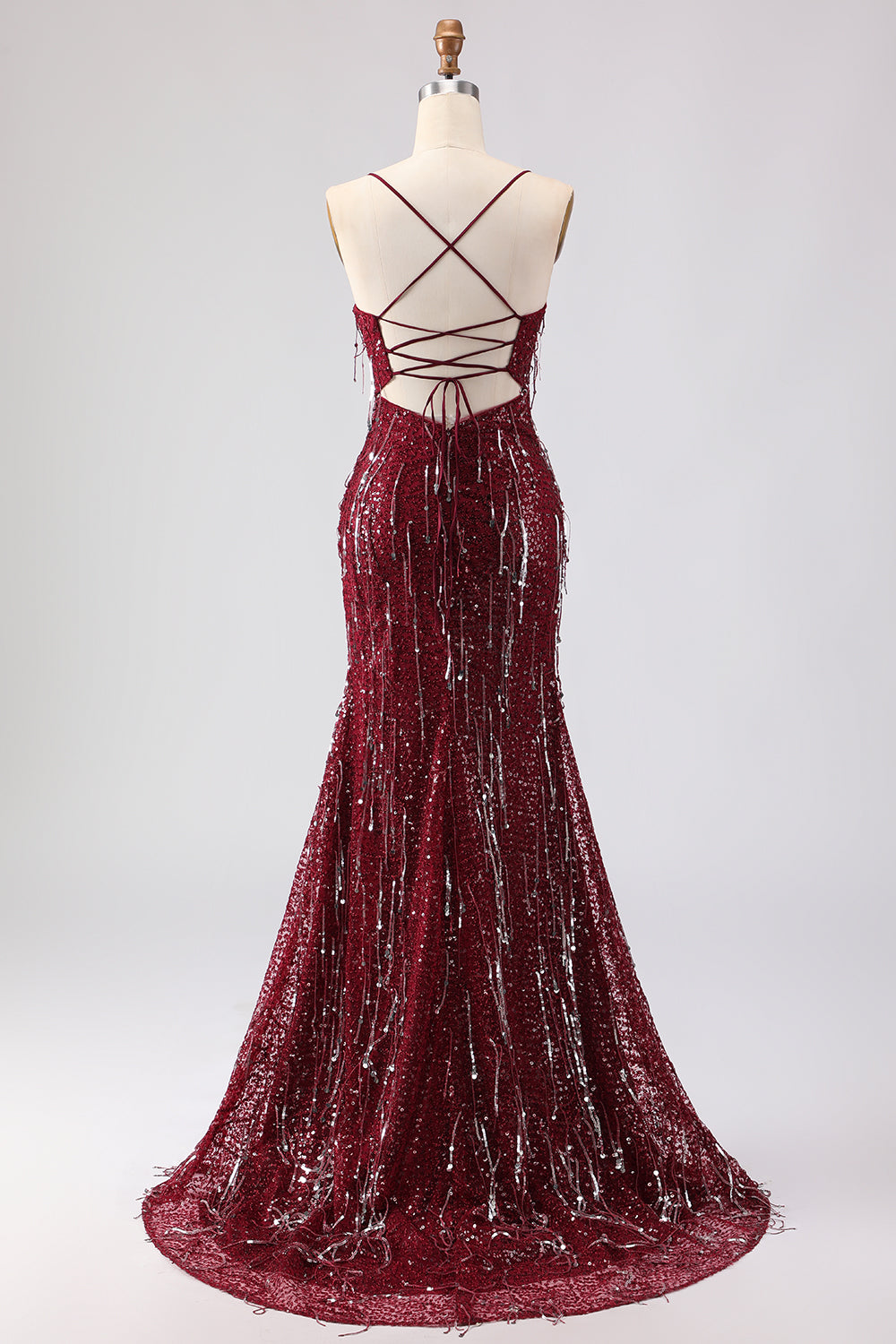 Sparkly Pink Sequins Mermaid Long Prom Dress with Slit