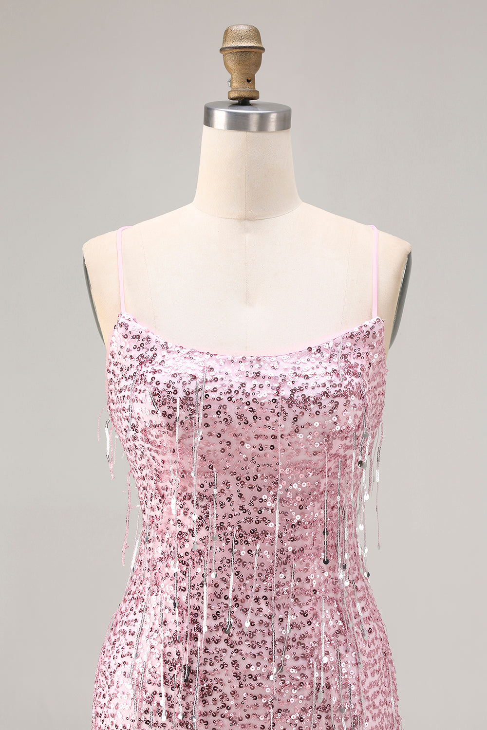 Sparkly Burgundy Mermaid Sequins Long Prom Dress with Slit