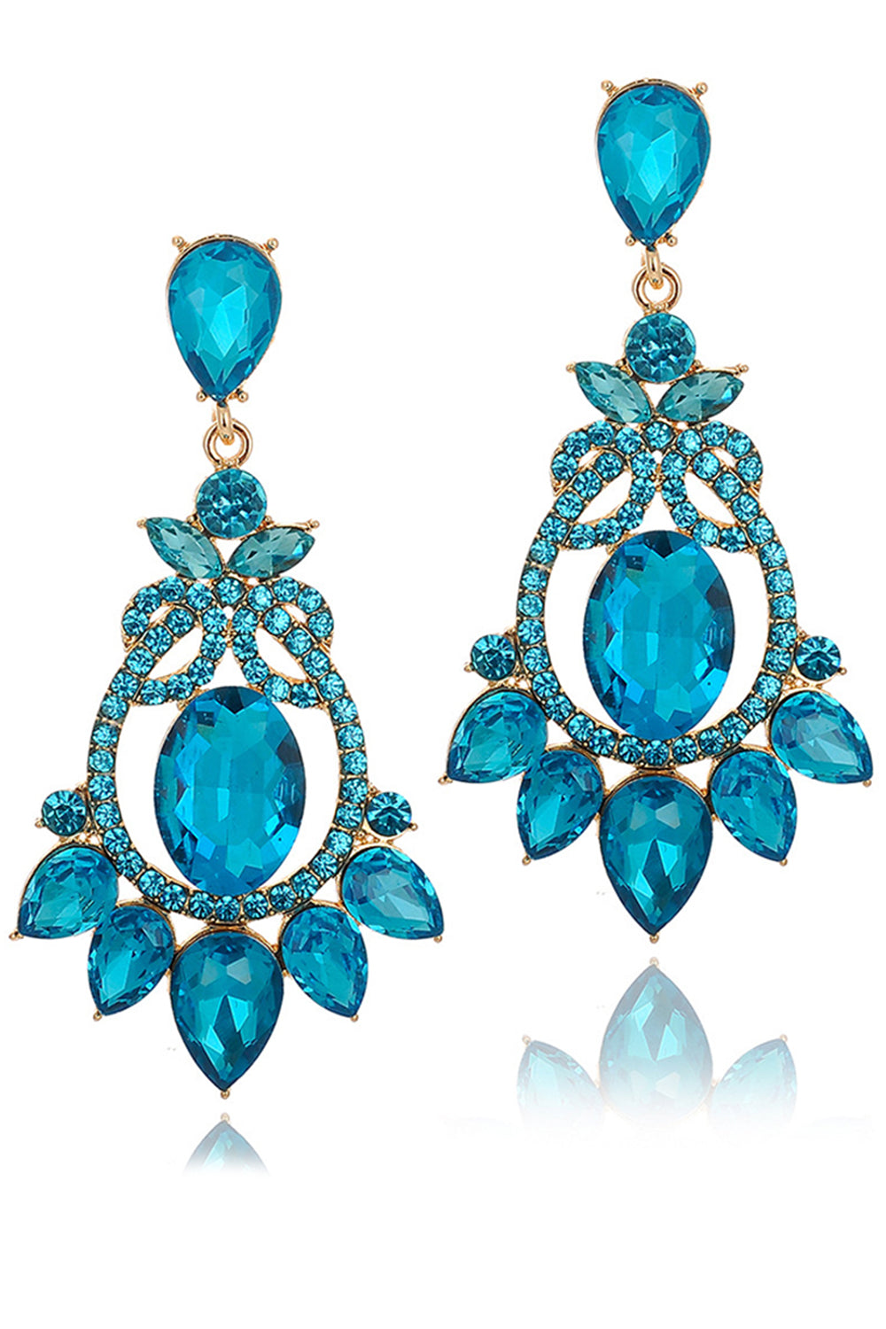 Sparkly Pink Vintage Party Drop Earrings with Rhinestones