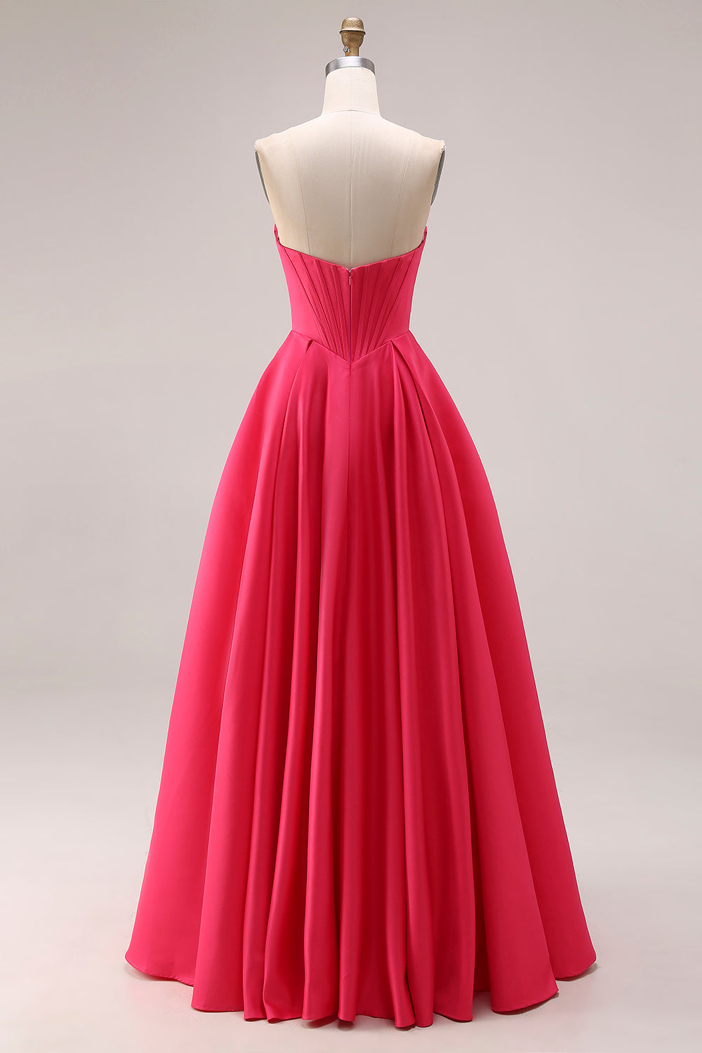 Sparkly Candy Pink A Line Sweetheart Long Corset Prom Dress