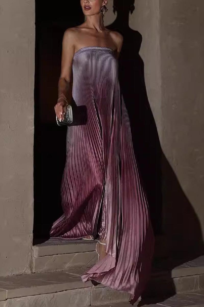 A-Line Floor Length Bronzing Fabric Wedding Guest Dress 832564519620