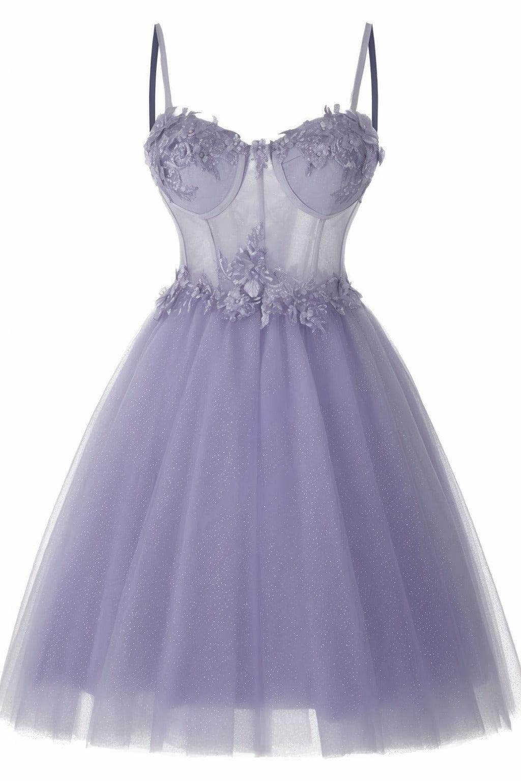 A-Line Short-Mini Tulle Prom Dress CS0400