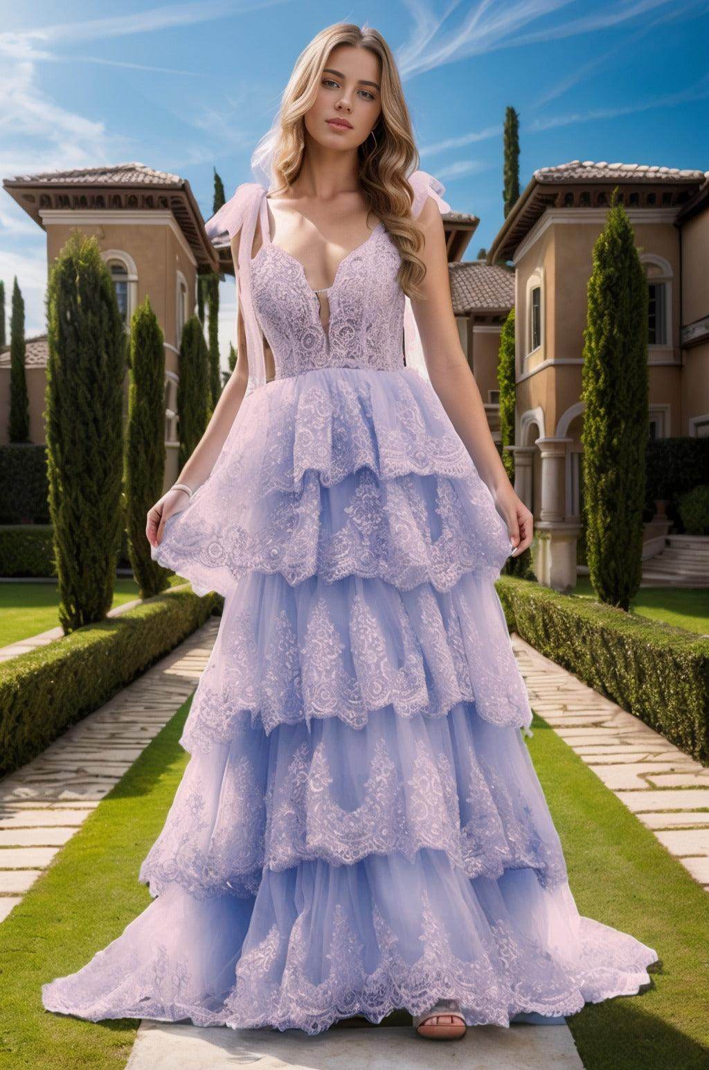 Ball Gown Sweep-Brush Train Tulle Prom Dress CS0461