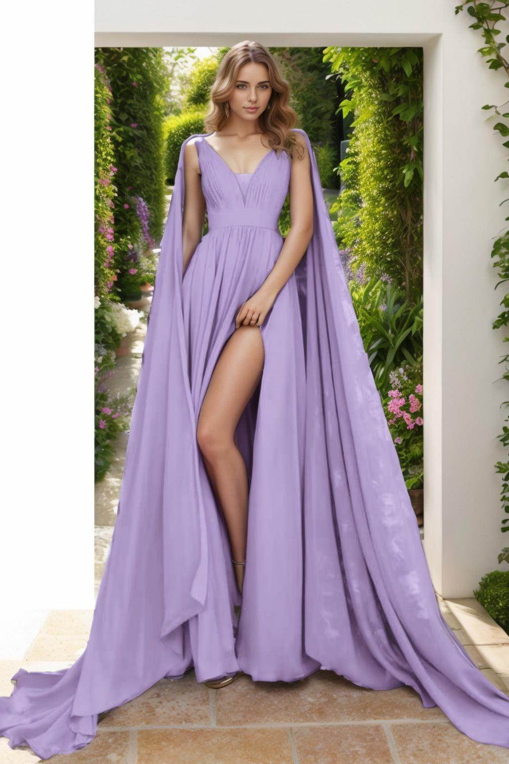 A-Line Floor Length Chiffon Prom Dress CS0454