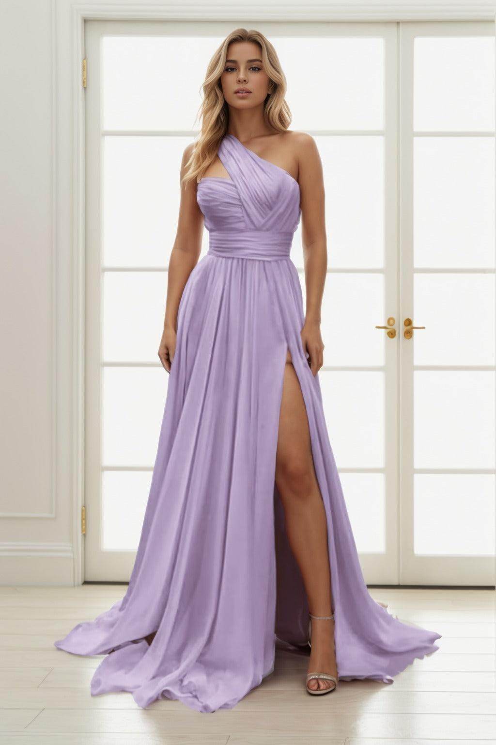 A-Line Maxi Chiffon Prom Dress CS0435