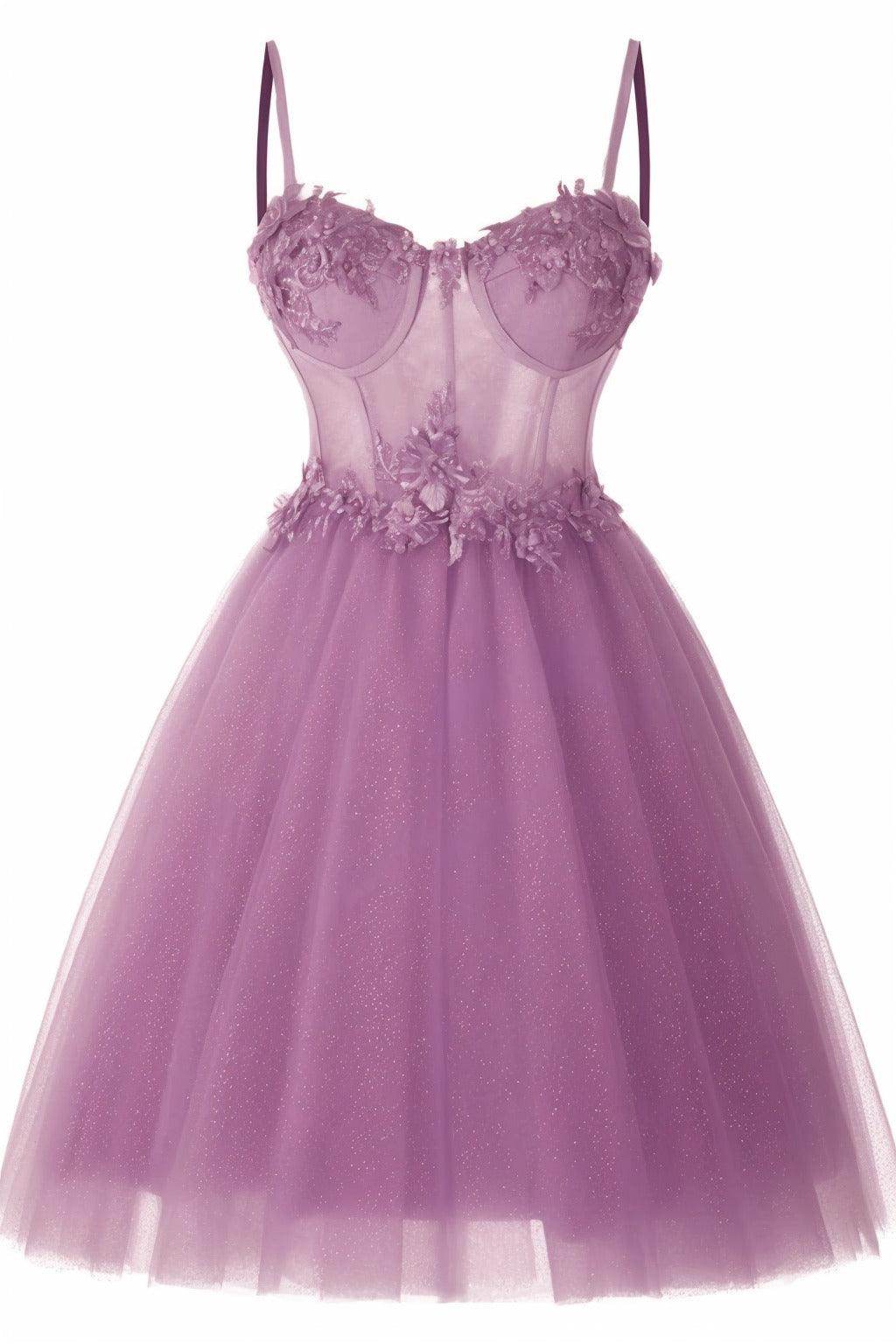 A-Line Short-Mini Tulle Prom Dress CS0400