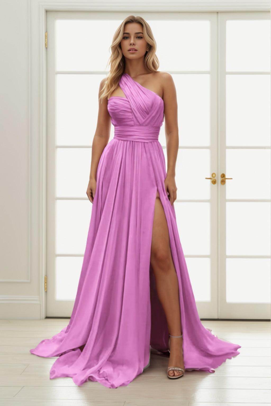 A-Line Maxi Chiffon Prom Dress CS0435