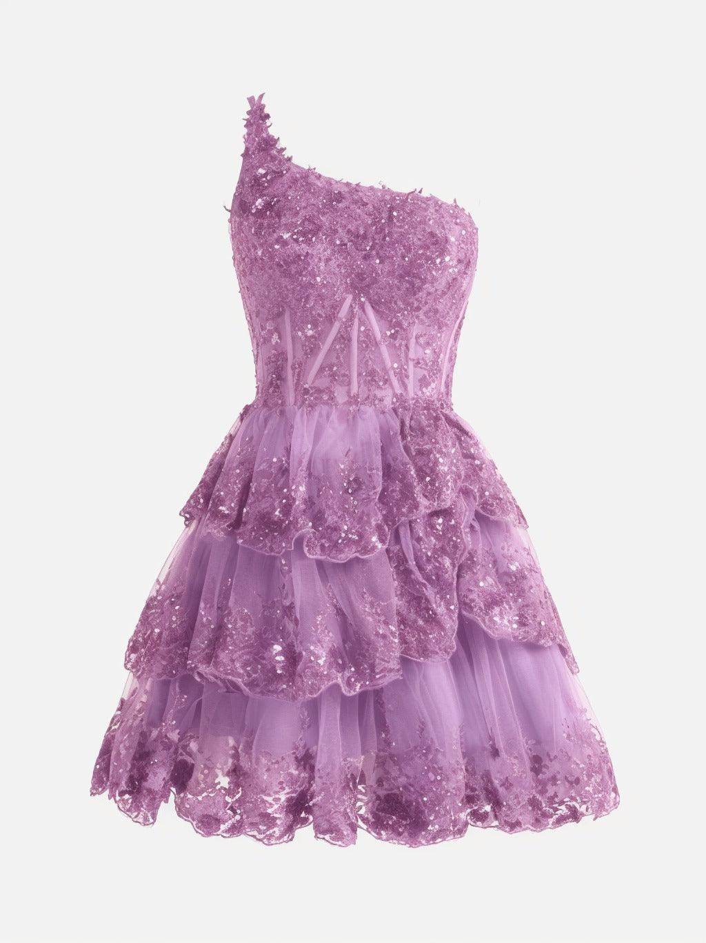 A-line Short Mini Tulle Prom Dress CS0420