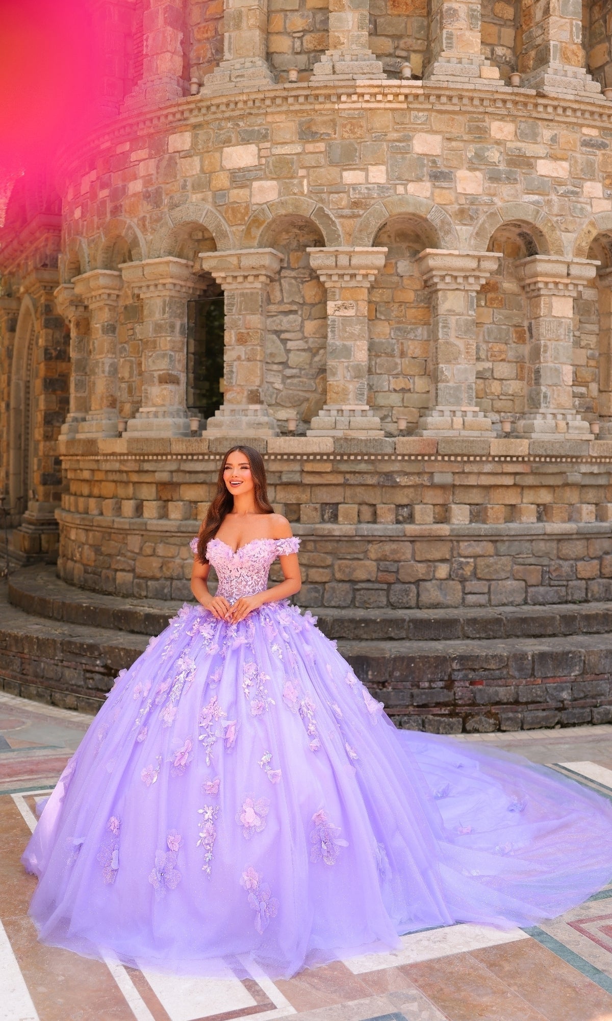 3D Floral Quincea?era Dress: Amarra 54231