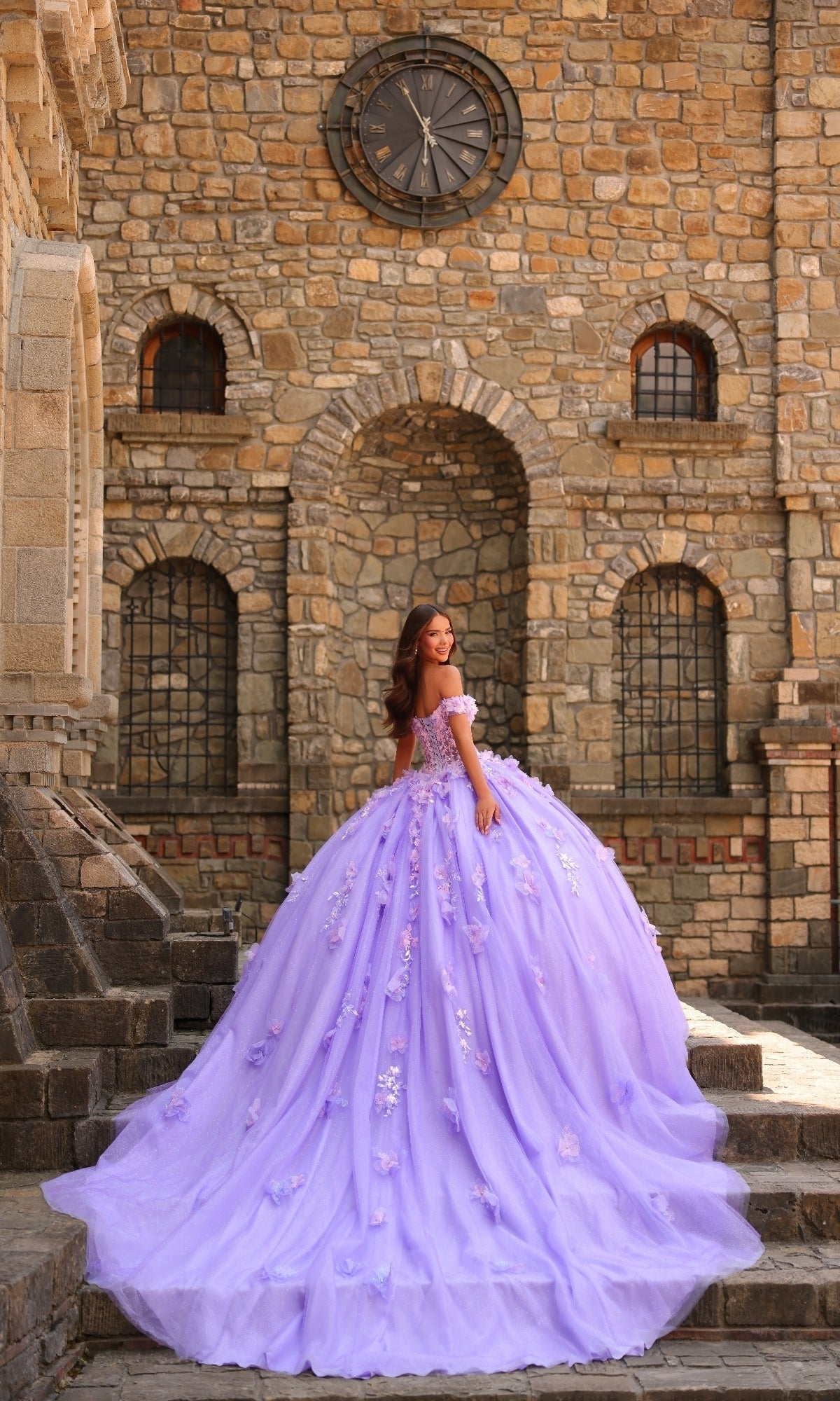 3D Floral Quincea?era Dress: Amarra 54231