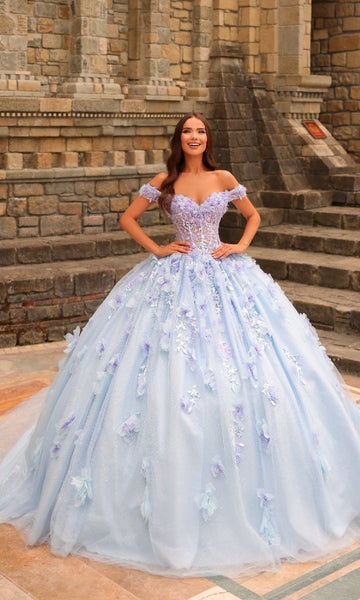 3D Floral Quincea?era Dress: Amarra 54231