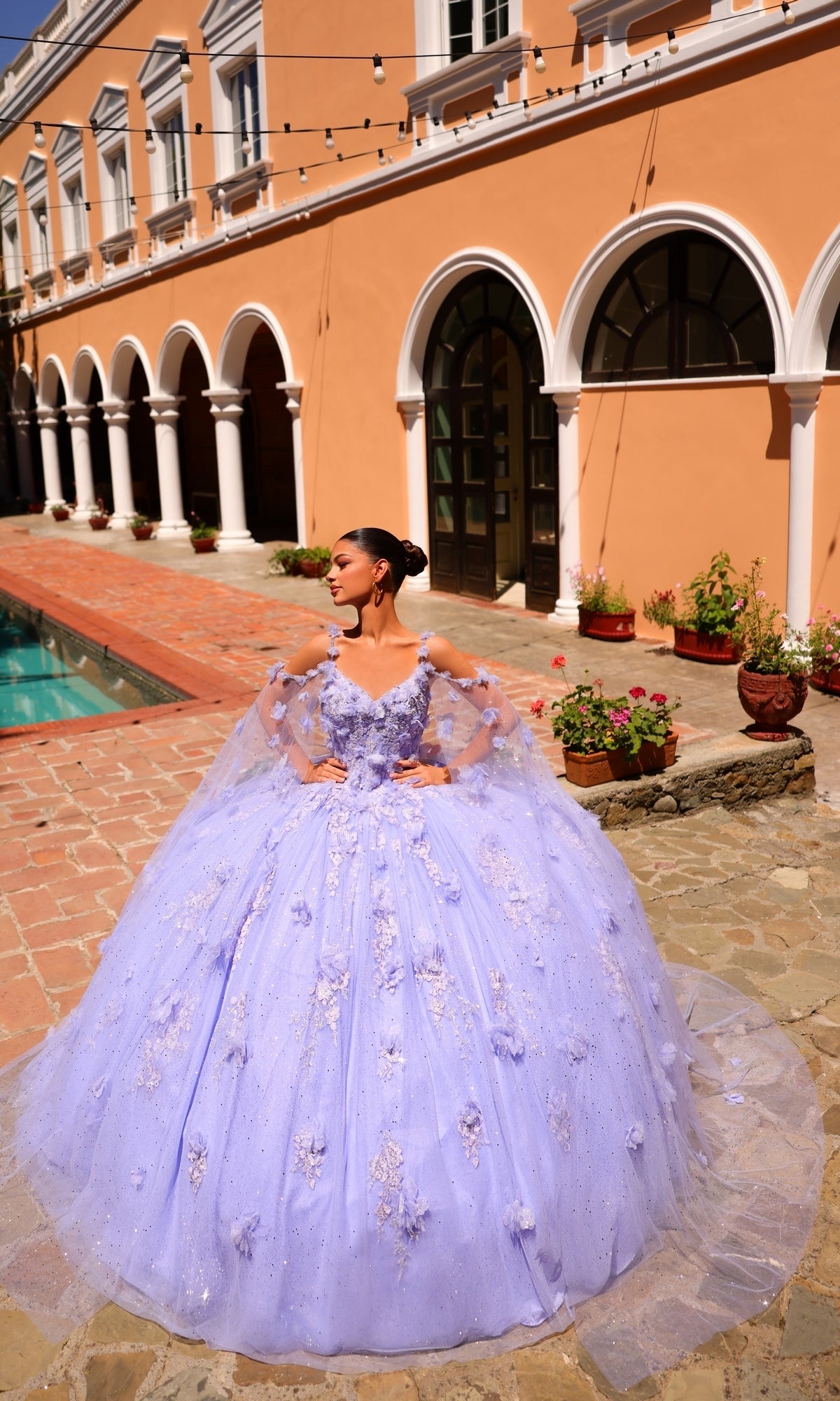 Amarra 54254 Periwinkle Purple Quincea¡èera Dress