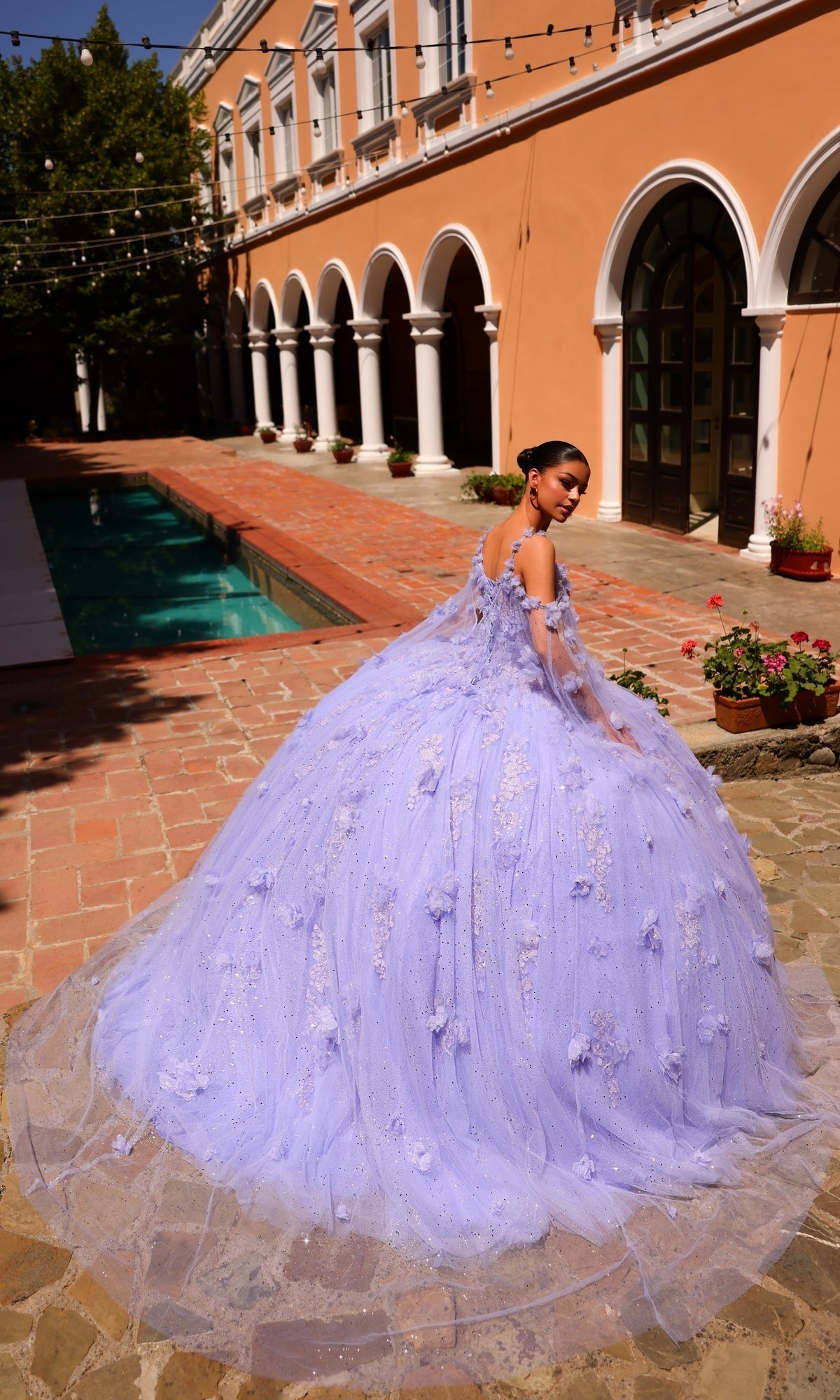 Amarra 54254 Periwinkle Purple Quincea¡èera Dress