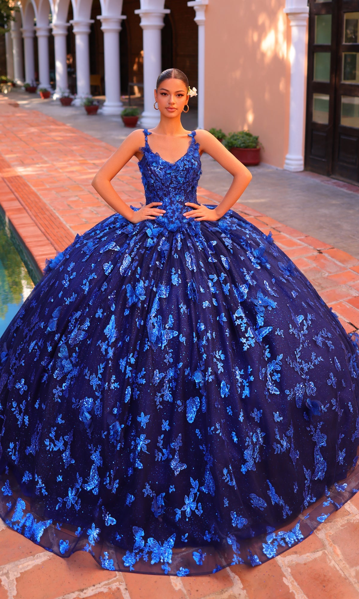 Amarra 54260 Corset Quincea¡èera Dress with Cloak