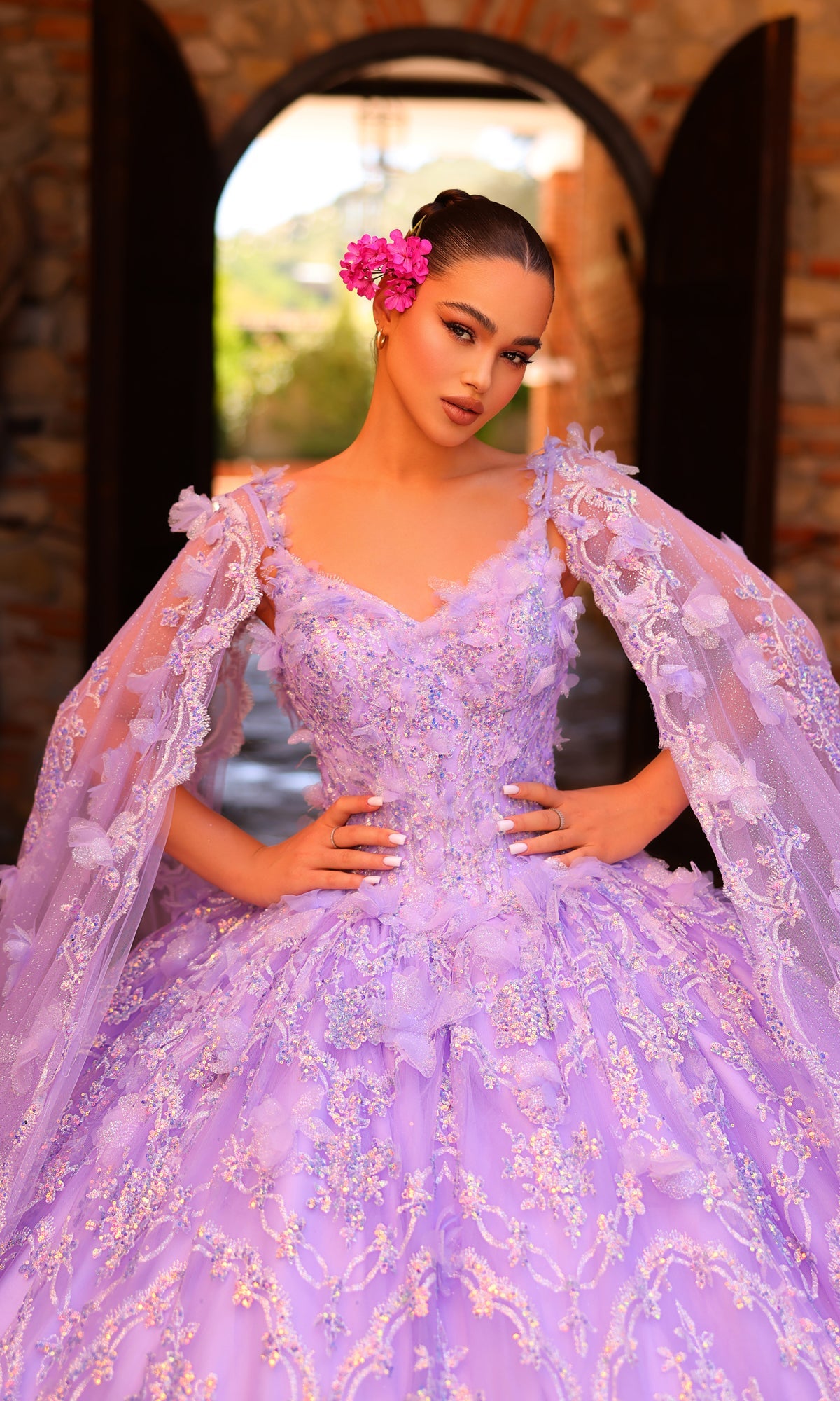 Amarra 54281 Lilac Purple Quincea¡èera Dress