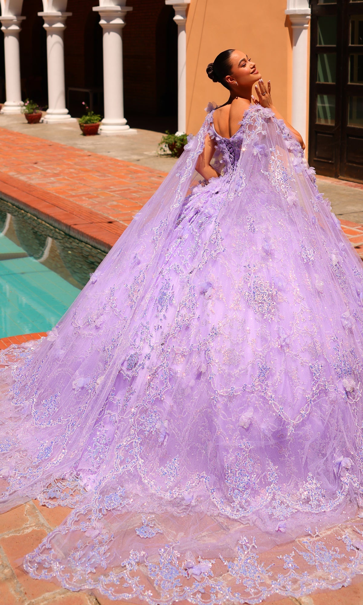 Amarra 54281 Lilac Purple Quincea¡èera Dress